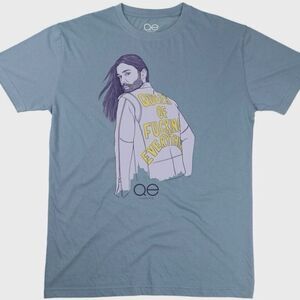QUEER EYE Queen Of Everything Denim‎ T-Shirt Blue Size XS Unisex Casual Tee NWT